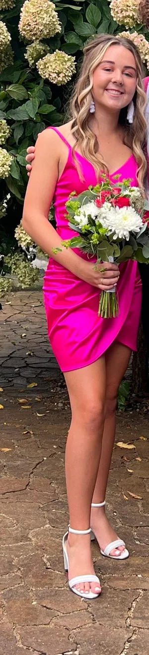 Lulus Pink Satin Dress thumbnail 4