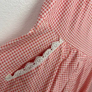 Barbie x Unique Vintage Dress Womens XL Pink Houndstooth Lace Trim Fit and Flare thumbnail 3
