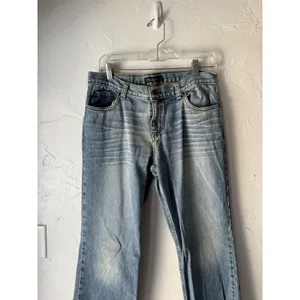 American Eagle Outfitters Vintage Y2k‎ Baggy Jeans Light Wash Bootcut Size 10 thumbnail 2