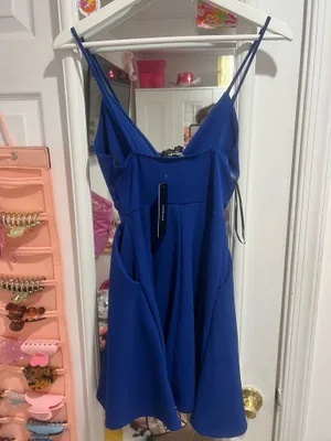 Lulus Dress Mini Blue Skater thumbnail 2