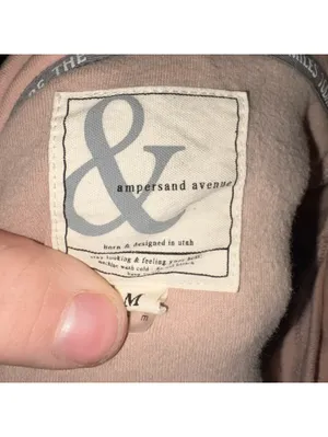 Ampersand Avenue Lovely Heart Floral Side-Zip Hoodie - Size Medium thumbnail 5