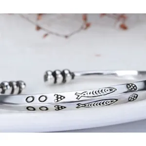 Engraved Boho Cuff Bracelet | 925 Sterling‎ Silver thumbnail 13