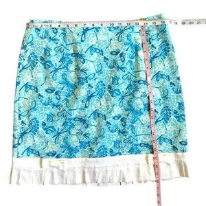 Lilly Pulitzer Womens Size 10 Pleated Bow Cotton Skirt Tropical Coastal Beach thumbnail 3