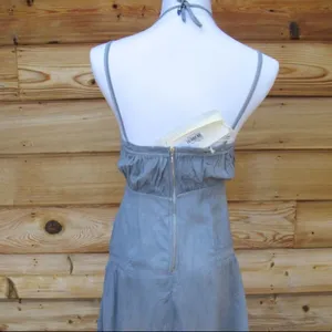 NWT Blue Halter Top Blue Size XS thumbnail 7