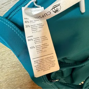 NWT Cupshe Teal Triangle Bikini Top Bathing Suit Small‎ thumbnail 3