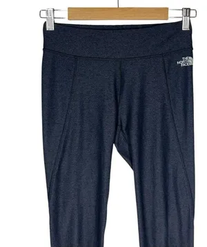 The North Face Leggings Womens S Ankle Pants Logo Stretch Pull On Yoga Gray thumbnail 8