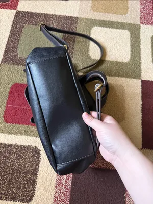 Fossil Black Leather  Backpack thumbnail 3