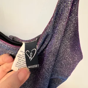 Windsor Dress Size Small S‎ Purple Sparkle Metallic Mini Cocktail Party Bodycon thumbnail 4