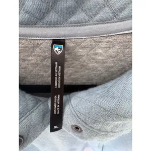 KUHL Quinn Quilted Pullover Light‎ Blue Snap Neck Sweater Womens XL 108846 thumbnail 4