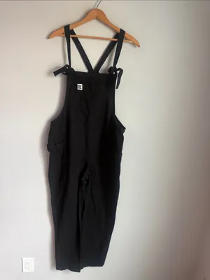Lucy & Yak Original dungarees in black organic cotton canvas Overalls 8L thumbnail 3