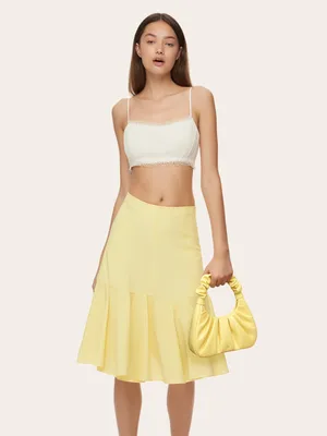 JW PEI Yellow Handle Shoulder Bag Gabbi Ruched Hobo Handbag thumbnail 3