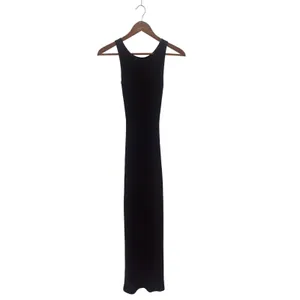 AEXAE Brown Rib Knit Tank Maxi Dress Bodycon‎ Stretch XS thumbnail 2