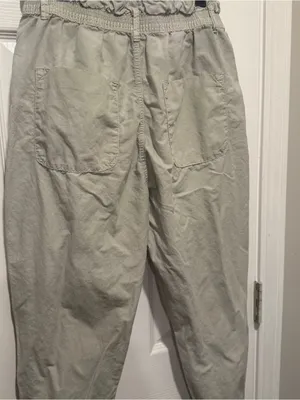 Zara Paperbag Jogger Pants Women’s US 6 Sage Green High Rise thumbnail 5