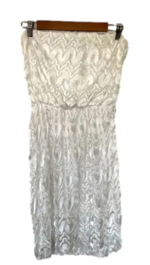 Poetry Strapless White Lace Mini Dress‎ Women's Large Bridal Wesern Strapless thumbnail 1