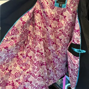 Volcom Women's Black Blazer with Floral Lining XL thumbnail 10