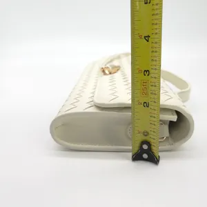 Few Moda East West Woven Clutch Bag Crossbody Cream Toggle Minimalist Chic Vegan thumbnail 15
