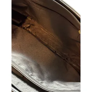 Women's Black Faux Leather Tote Bag With Multiple Compartments & Adjustable Stra thumbnail 7