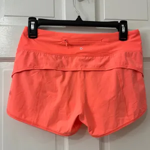 Lululemon Speed Up Short 8 Orange Swift Low Rise 2.5" Running Athletic Gym thumbnail 2