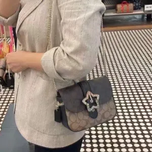 NWT COACH Gemma Blocked Signature Canvas With Star Buckle Crossbody Bag C7013 thumbnail 5