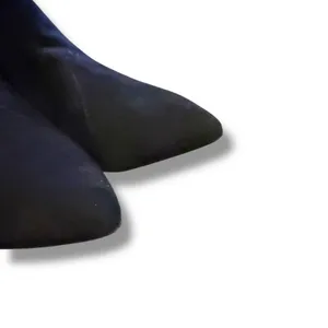 Journee Collection Ankle Boots Size‎ 9.5 Black Faux Suede Pointed Toe Zip Heel thumbnail 5