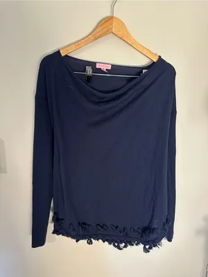 Lilly Pulitzer Ferrara sweater navy small thumbnail 3