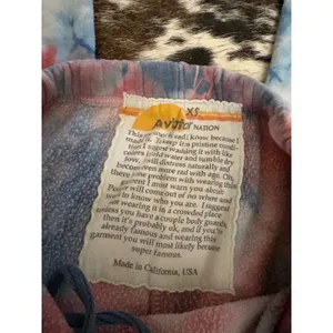 Aviator Nation Light Weight Hand Dyed Sweatpants Tie Dye Red Size Extra Small thumbnail 3