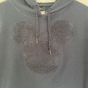 Disney mickey mouse navy blue cropped hoodie‎ sweater casual medium embroidered thumbnail 3