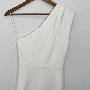 Elliatt White One Shoulder Midi Dress‎ Ruched Cocktail Party Dress Size S Bridal thumbnail 5