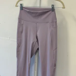 Uniqlo AIRism UV Protection Soft Pocket Leggings Purple Lilac Medium Athleisure thumbnail 4