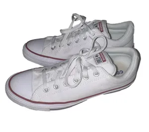 Women's Converse All Star Sneakers White Red Size 10 thumbnail 1