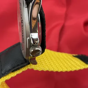 Black Yellow & Silver Toned Wristwatch Luminous Hands‎ New Battery thumbnail 7