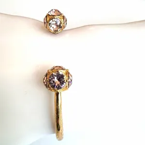 Kate Spade Gold Tone Crystal Open Cuff Bracelet thumbnail 6