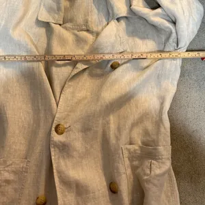 Avec Les Filles Oversized Light‎ Tan Linen Trench Coat Sz S Linencore Neutral thumbnail 13