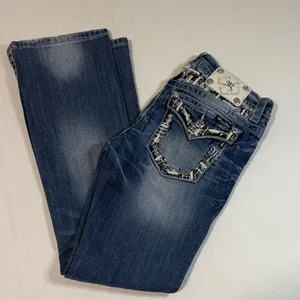 Miss Me Indigo Boot Cut Jeans with Embellished Pockets thumbnail 1