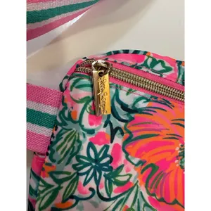 Lilly Pulitzer Jeanie Runaround Belt Bag Fanny Pack Soleil Pink Perfect Poppy thumbnail 4