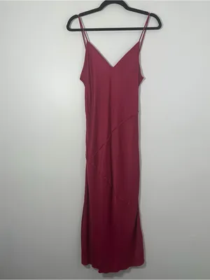 Anthropologie Saturday Sunday Women’s Small Berry Pink Midi Slip Dress thumbnail 2
