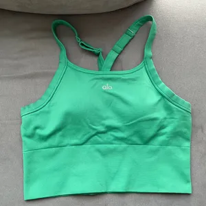 Alo Yoga Seamless Ribbed Favorite Bra Tank Lettuce L thumbnail 1
