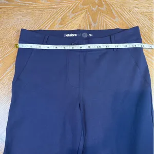 Betabrand Class DPYP Dress Pant Yoga Pant Straight Navy Blue W0076 Size Small thumbnail 7