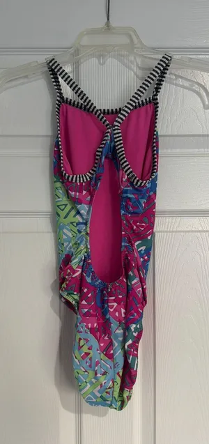 Dolfin Uglies Swimsuit, Green, Pink, Blue thumbnail 2