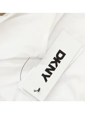 NWT DKNY Poplin Side-Twist Sleeveless Top UD5T0052 White XL thumbnail 6