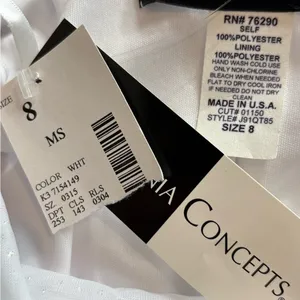 DEADSTOCK y2k white maxi cowl neck sequin dress sheet truffle sleeve glam size 8 thumbnail 2