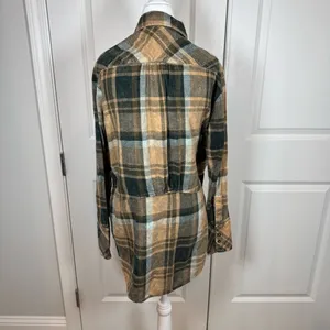 Free People Plaid Tunic Small Babydoll Boho Cottagecore Fall Layering Pockets thumbnail 3