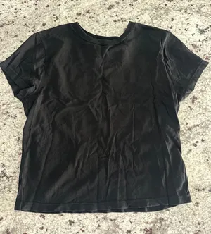 Agolde adine black tee shirt xs thumbnail 1