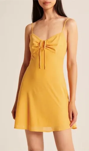 Abercrombie & Fitch Cinch Front Mini Slip Dress thumbnail 1