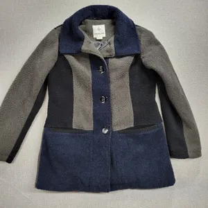 Weather Tamer Women's Coat Jacket S Blue Gray Colorblock Fleece Lined Button thumbnail 1