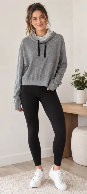 Community Aritzia Grey Cowl Neck Sweatshirt Womens S Casual Cozy Core Athleisure thumbnail 1
