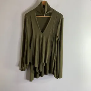 Free People uptown top green‎ ribbed thumbnail 2