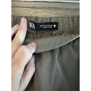 Zara Green Wide Leg Parachute Pants Women Small Balloon Cargo Style thumbnail 4