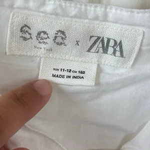 Sea New York Zara 100% Cotton White Seashell Patch Mini Dress Size 11 - 12 thumbnail 3