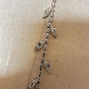 Rhinestone lariat vintage necklace thumbnail 5